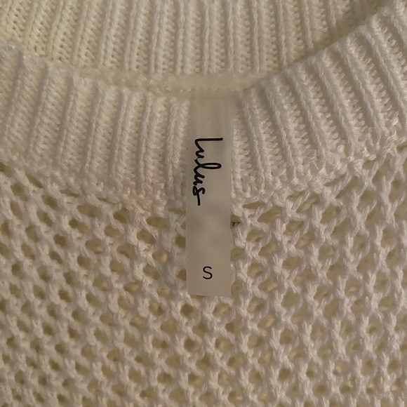 Sandy Cove Cream Sheer Crochet Swim Cover-Up - Picture 3 of 5